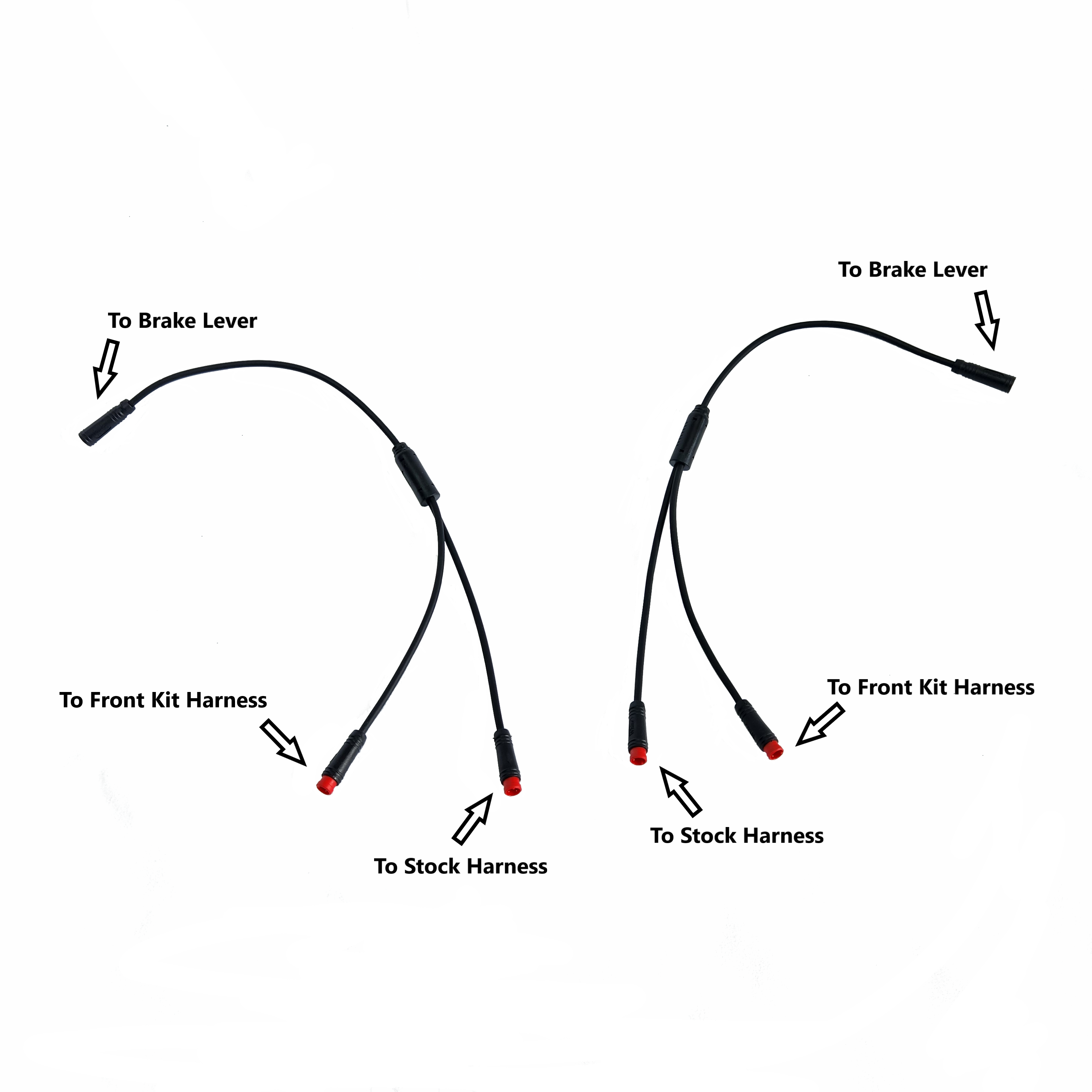 Red 2 Pin Y-Splitter Cable Brake Sensor